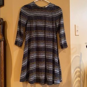 H&M 3/4 Sleeve Dress (Black, White and Yellow)